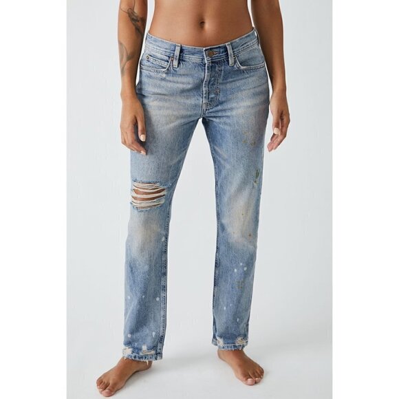 FREE People Unknown Legend Slim Denim Jeans Pants / Outlaw sz 26 - Picture 2 of 10